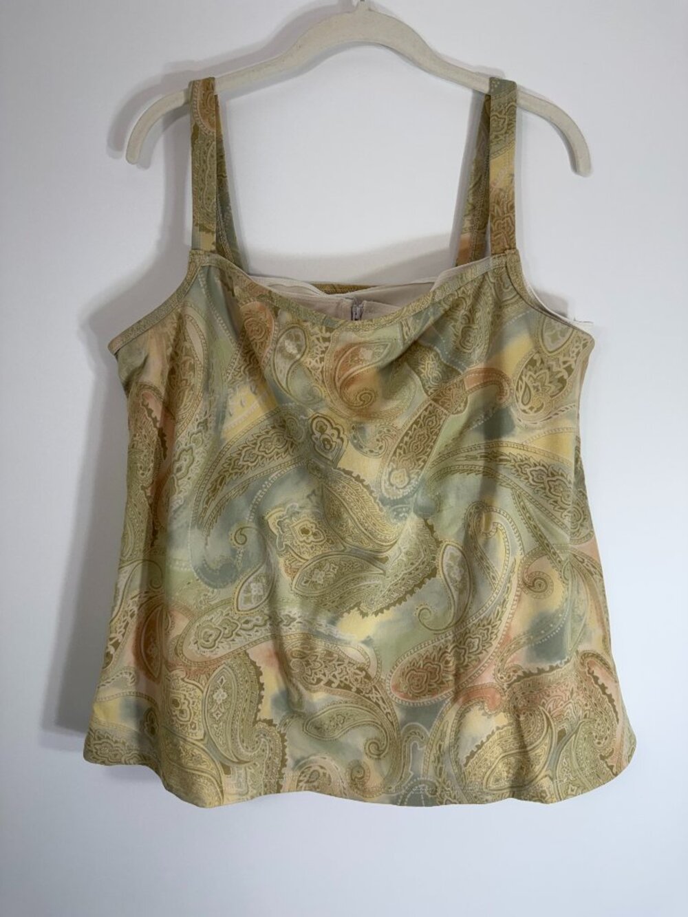 Junonia Womens 2X Bra Tank Top Bathing Suit Top Versatile Gold Cool Athleisure